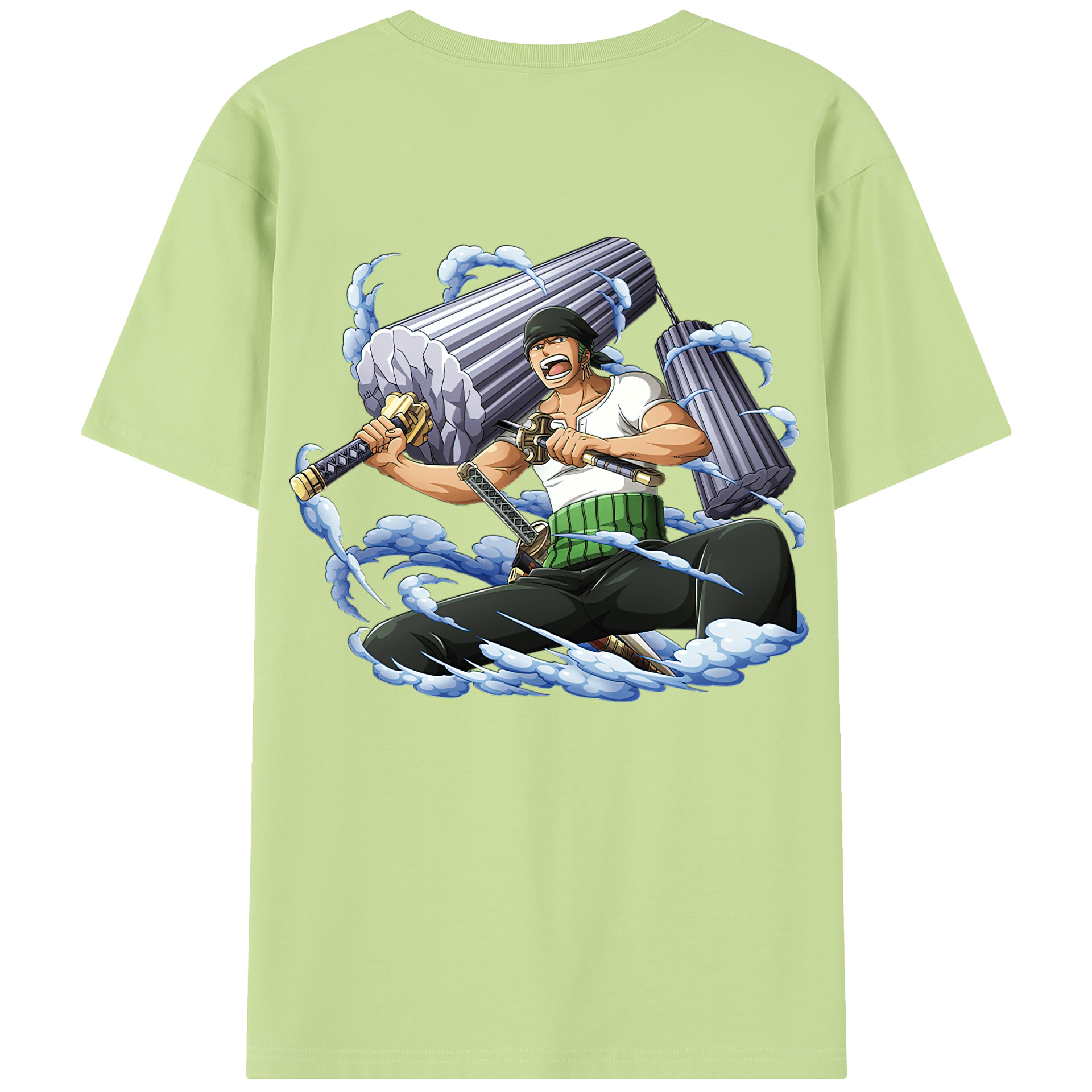 ワンピース ロロノア・ゾロ ONE PIECE Roronoa Zoro 綿100％半袖Tシャツ（背面プリント）
